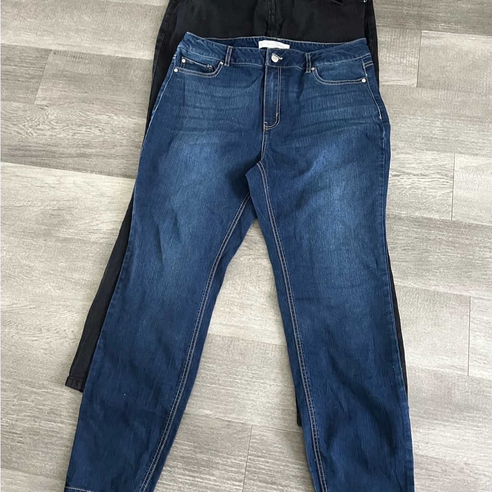 Women's Balck and Blue Jeans size 16